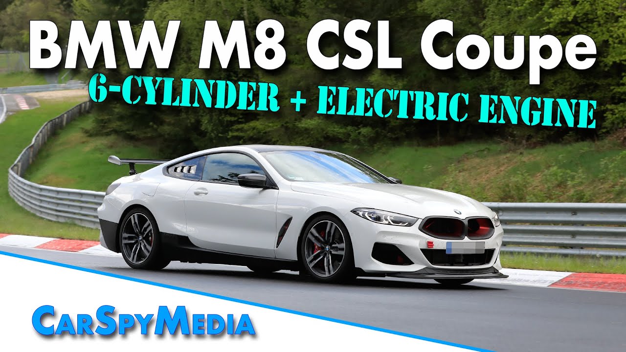 Mysterious BMW M8 CSL prototype spied testing 6-cylinder plus electric ...