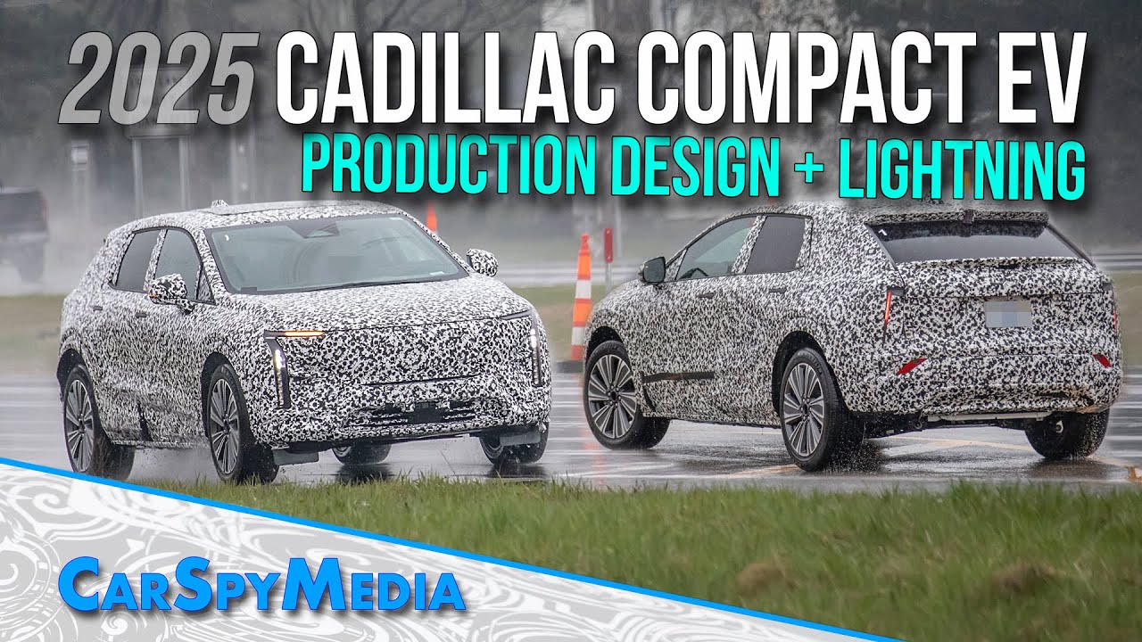 2025 Cadillac XT4Sized Entry Level Compact EV Prototype Revealing Production Design & Lightning