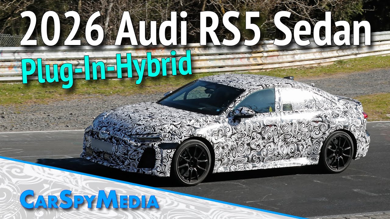 2026 Audi RS5 Sedan Plug-In-Hybrid Prototype Caught Testing At The ...